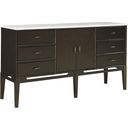 The appearance of Sutton Sideboard In French Roast designed by Aspenhome in the transitional interior design. This roast piece of furniture was selected by 1StopBedrooms from Sutton Collection to add a touch of cosiness and style into your home. Sku: I3048-6808. Material: Wood.