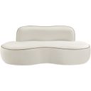 The appearance of Swerve 77 Inch Velvet Upholstered Loveseat In Cream designed by Meridian in the modern / contemporary interior design. This cream piece of furniture  was selected by 1StopBedrooms from Swerve Collection to add a touch of cosiness and style into your home. Sku: 44021Cream-L. Material: Velvet.