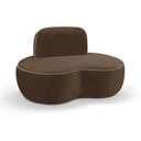 The appearance of Swerve Velvet Upholstered Chair In Brown designed by Meridian in the modern / contemporary interior design. This brown piece of furniture  was selected by 1StopBedrooms from Swerve Collection to add a touch of cosiness and style into your home. Sku: 44021Brown-C. Material: Velvet.