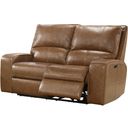 The appearance of Swift Bourbon Dual Power Reclining Loveseat designed by Parker House in the modern / contemporary interior design. This brown piece of furniture  was selected by 1StopBedrooms from Swift Collection to add a touch of cosiness and style into your home. Sku: MSWI#822PH-BOU. Material: Leather.