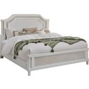 The appearance of Switchgrass Queen Mansion Bed In White designed by American Woodcrafters in the transitional interior design. This white piece of furniture was selected by 1StopBedrooms from Switchgrass Collection to add a touch of cosiness and style into your home. Sku: 3410-980;3410-984;3410-880. Bed Type: Panel Bed. Bed Size: Queen. Material: Hardwood.