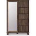 The appearance of Symarro Dressing Chest In Brown designed by Signature Design by Ashley in the transitional interior design. This brown piece of furniture was selected by 1StopBedrooms from Symarro Collection to add a touch of cosiness and style into your home. Sku: NCB2614-48. Material: Glass.