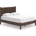 The appearance of Symarro Queen Panel Platform Bed In Brown designed by Signature Design by Ashley in the transitional interior design. This brown piece of furniture was selected by 1StopBedrooms from Symarro Collection to add a touch of cosiness and style into your home. Sku: B100-13;NCB2614-157;NCB2614-54. Bed Type: Platform Bed. Bed Size: Queen.