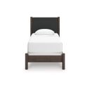 The appearance of Symarro Twin Upholstered Panel Bed In Brown designed by Signature Design by Ashley in the modern / contemporary interior design. This brown piece of furniture was selected by 1StopBedrooms from Symarro Collection to add a touch of cosiness and style into your home. Sku: NCB2614-152;NCB2614-53. Bed Type: Panel Bed. Bed Size: Twin.