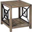 The appearance of Synthesis-Hamilton Rectangular End Table designed by Hammary in the transitional interior design. This light stain piece of furniture  was selected by 1StopBedrooms from Hamilton Collection to add a touch of cosiness and style into your home. Sku: 839-915. Material: Wood.