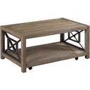 The appearance of Synthesis-Hamilton Small Rectangular Cocktail Table designed by Hammary in the transitional interior design. This light stain piece of furniture  was selected by 1StopBedrooms from Hamilton Collection to add a touch of cosiness and style into your home. Sku: 839-913. Material: Wood.