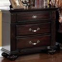 The appearance of Syracuse Dark Walnut Nightstand designed by Furniture of America in the transitional interior design. This brown piece of furniture  was selected by 1StopBedrooms from Syracuse Collection to add a touch of cosiness and style into your home. Sku: CM7129N. Material: Wood.