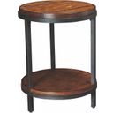 The appearance of Baja Vintage Umber Round End Table designed by Hammary in the transitional interior design. This brown piece of furniture  was selected by 1StopBedrooms from Baja Collection to add a touch of cosiness and style into your home. Sku: T20750-T2075235-00. Material: Wood.