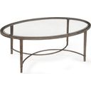 The appearance of Copia Oval Cocktail Table designed by Magnussen in the modern / contemporary interior design. This gold piece of furniture  was selected by 1StopBedrooms from Copia Collection to add a touch of cosiness and style into your home. Sku: T2114-47. Material: Glass.