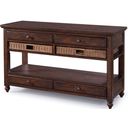 The appearance of Cottage Lane Coffee Wood Sofa Table designed by Magnussen in the modern / contemporary interior design. This brown piece of furniture was selected by 1StopBedrooms from Cottage Collection to add a touch of cosiness and style into your home. Sku: T3521-73. Material: Pine.