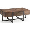 The appearance of Prescott Rustic Honey Small Rectangular Cocktail Table designed by Magnussen in the modern / contemporary interior design. This black piece of furniture  was selected by 1StopBedrooms from Prescott Collection to add a touch of cosiness and style into your home. Sku: T4344-44. Material: Reclaimed Wood.