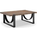 The appearance of Bowden Rustic Honey Metal Rectangular Cocktail Table designed by Magnussen in the modern / contemporary interior design. This brown piece of furniture  was selected by 1StopBedrooms from Bowden Collection to add a touch of cosiness and style into your home. Sku: T4635-43. Material: Hardwood.