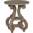 The appearance of Tinley Park Dove Tail Grey Round Accent End Table designed by Magnussen in the transitional interior design. This gray piece of furniture  was selected by 1StopBedrooms from Tinley Park Collection to add a touch of cosiness and style into your home. Sku: T4646-35. Material: Pine.