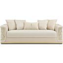 The appearance of Talia Sofa In Ivory designed by Glory in the modern / contemporary interior design. This ivory piece of furniture was selected by 1StopBedrooms from Talia Collection to add a touch of cosiness and style into your home. Sku: G0997A-S. Material: Polyester.