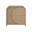 The appearance of Tangentry 2 Drawer Nightstand with USB A-C In Natural designed by Furniture of America in the modern / contemporary interior design. This natural piece of furniture  was selected by 1StopBedrooms from Tangentry Collection to add a touch of cosiness and style into your home. Sku: FM73001NT-N. Material: Solid Rubberwood.