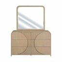 The appearance of Tangentry Dresser In Natural designed by Furniture of America in the modern / contemporary interior design. This natural piece of furniture  was selected by 1StopBedrooms from Tangentry Collection to add a touch of cosiness and style into your home. Sku: FM73001NT-D. Material: Solid Rubberwood.
