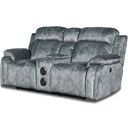 Tango Shadow Power Reclining Console Loveseat With Power Footrest
