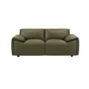 Tanner 74 Inch Top Grain Genuine Leather Loveseat with Padded Arms In Green