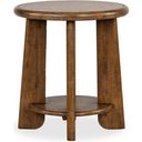 Tanner Round End Table In Tawny Brown