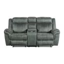 Tasso Motion Loveseat with Console In Charcoal