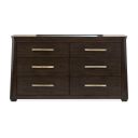 Tauren Double Drawer Dresser In Coffee Bean