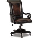 The appearance of Telluride Brown Tilt Swivel Chair designed by Hooker in the traditional interior design. This brown piece of furniture was selected by 1StopBedrooms from Telluride Collection to add a touch of cosiness and style into your home. Sku: 370-30-220. Material: Cherry Veneer.