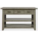 The appearance of Telluride 50 Inch Sofa Table with Drawers and 2 Shelves In Driftwood designed by Jofran in the country / farmhouse interior design. This driftwood piece of furniture was selected by 1StopBedrooms from Telluride Collection to add a touch of cosiness and style into your home. Sku: 2230-14. Material: Pine.