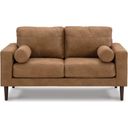 The appearance of Telora Loveseat In Caramel designed by Signature Design by Ashley in the modern / contemporary interior design. This caramel piece of furniture  was selected by 1StopBedrooms from Telora Collection to add a touch of cosiness and style into your home. Sku: 4100235. Material: Faux Leather.