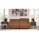 The appearance of Temmpton 2-Piece Power Reclining Loveseat In Chocolate designed by Signature Design by Ashley in the modern / contemporary interior design. This chocolate piece of furniture was selected by 1StopBedrooms from Temmpton Collection to add a touch of cosiness and style into your home. Sku: U9270858;U9270862. Material: Faux Leather.