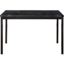 The appearance of Tempe Black Marble Top Dining Table designed by Homelegance in the transitional interior design. This black piece of furniture was selected by 1StopBedrooms from Tempe Collection to add a touch of cosiness and style into your home. Sku: 2601BK-48. Material: Wood. Table Top Shape: Rectangular. Size: 30" x 48".