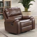 The appearance of Tepic Glider and Swivel Recliner In Brown designed by Furniture of America in the transitional interior design. This brown piece of furniture was selected by 1StopBedrooms from Tepic Collection to add a touch of cosiness and style into your home. Sku: TM6012BR-CH. Material: Leather.