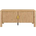 The appearance of Thayer 47 Inch Two Door TV Console In Natural designed by New Classic in the modern / contemporary interior design. This natural piece of furniture  was selected by 1StopBedrooms from Thayer Collection to add a touch of cosiness and style into your home. Sku: T3591-40. Material: Wood.
