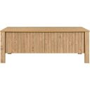 The appearance of Thayer 47 Inch Two Drawer Coffee Table In Natural designed by New Classic in the modern / contemporary interior design. This natural piece of furniture  was selected by 1StopBedrooms from Thayer Collection to add a touch of cosiness and style into your home. Sku: T3591-10. Material: Wood.