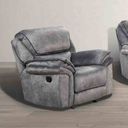 The appearance of Themis Recliner In Gray designed by Furniture of America in the transitional interior design. This gray piece of furniture was selected by 1StopBedrooms from Themis Collection to add a touch of cosiness and style into your home. Sku: NX6002GY-CH. Material: Leather.