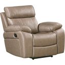 The appearance of Theon Glider Recliner In Stokes Toffee designed by Parker House in the transitional interior design. This stokes toffee piece of furniture  was selected by 1StopBedrooms from Theon Collection to add a touch of cosiness and style into your home. Sku: MTH-812G-STOF. Material: Polyester.