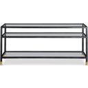 Thomas O'Brien Jennings Glass Console Table In Black