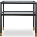 Thomas O'Brien Jennings Glass Side Table In Black