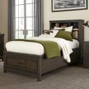 The appearance of Thornwood Gray Twin Bookcase Bed designed by Liberty in the modern / contemporary interior design. This gray piece of furniture  was selected by 1StopBedrooms from Thornwood Collection to add a touch of cosiness and style into your home. Sku: 759-BR11B;759-BR12FS;759-BR89RSP. Bed Type: Bookcase Bed. Material: Wood. Bed Size: Twin.
