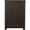 The appearance of Thornwood Hills Rock Beaten Gray 5 Drawer Chest designed by Liberty in the rustic / southwestern interior design. This gray piece of furniture  was selected by 1StopBedrooms from Thornwood Hills Collection to add a touch of cosiness and style into your home. Sku: 759-BR41. Material: Rubberwood.