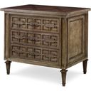 The appearance of Three Drawer Nightstand In Sierra designed by Century Furniture in the modern / contemporary interior design. This sierra piece of furniture was selected by 1StopBedrooms from Casa Bella Collection to add a touch of cosiness and style into your home. Sku: C5B-224. Material: Walnut Inlays.