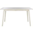 The appearance of Tia Antique White Rectangle Dining Table designed by Safavieh in the modern / contemporary interior design. This antique white piece of furniture  was selected by 1StopBedrooms from Tia Collection to add a touch of cosiness and style into your home. Sku: DTB9201C. Material: Wood. Table Top Shape: Rectangular. Size: 36" x 55".