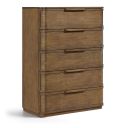 Tiberio Oak Veneer and Solid Wood Chest In Brown