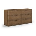 Tiberio Oak Veneer and Solid Wood Dresser In Brown