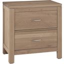 The appearance of Tide and Timber 2 Drawer Nightstand In Natural designed by Vaughan Bassett in the traditional interior design. This natural piece of furniture was selected by 1StopBedrooms from Tide and Timber Collection to add a touch of cosiness and style into your home. Sku: 830-227. Material: Oak Veneer.