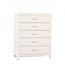 The appearance of Tide and Timber 5 Drawer Chest In Cream designed by Vaughan Bassett in the traditional interior design. This cream piece of furniture  was selected by 1StopBedrooms from Tide and Timber Collection to add a touch of cosiness and style into your home. Sku: 834-115. Material: Solid Wood.