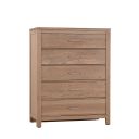 The appearance of Tide and Timber 5 Drawer Chest In Natural designed by Vaughan Bassett in the traditional interior design. This natural piece of furniture was selected by 1StopBedrooms from Tide and Timber Collection to add a touch of cosiness and style into your home. Sku: 830-115. Material: Oak Veneer.