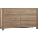 The appearance of Tide and Timber 7 Drawer Dresser In Natural designed by Vaughan Bassett in the traditional interior design. This natural piece of furniture was selected by 1StopBedrooms from Tide and Timber Collection to add a touch of cosiness and style into your home. Sku: 830-002. Material: Oak Veneer.