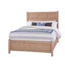 The appearance of Tide and Timber Queen Fretwork Bed With Storage Footboard In Natural designed by Vaughan Bassett in the traditional interior design. This natural piece of furniture was selected by 1StopBedrooms from Tide and Timber Collection to add a touch of cosiness and style into your home. Sku: 830-557;830-050B;830-502;TT-555T. Bed Type: Panel Bed. Bed Size: Queen. Material: Oak Veneer.
