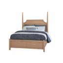 The appearance of Tide and Timber Queen Pencil Poster Bed With Footboard Storage In Natural designed by Vaughan Bassett in the traditional interior design. This natural piece of furniture was selected by 1StopBedrooms from Tide and Timber Collection to add a touch of cosiness and style into your home. Sku: 830-558;830-050B;830-502;TT-555T. Bed Type: Poster Bed. Bed Size: Queen. Material: Oak Veneer.
