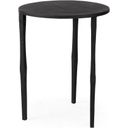 The appearance of Timothy Ebony Black Iron Side Table designed by Mercana in the industrial interior design. This black piece of furniture  was selected by 1StopBedrooms from Timothy Collection to add a touch of cosiness and style into your home. Sku: 69258. Material: Iron.